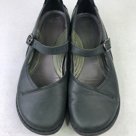 Dansko Black Leather Suede Mary Jane Shoes Size 8.5-9 - Picture 5 of 9